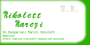 nikolett marczi business card